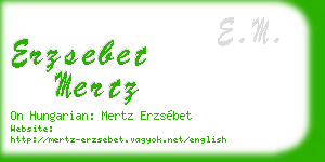 erzsebet mertz business card